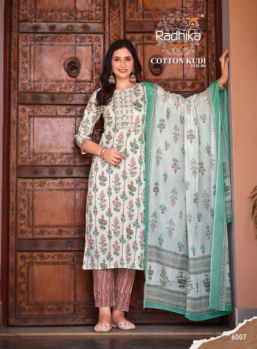 Cotton Kudi Vol 6 By Radhika Readymade Cotton Suits Catalog